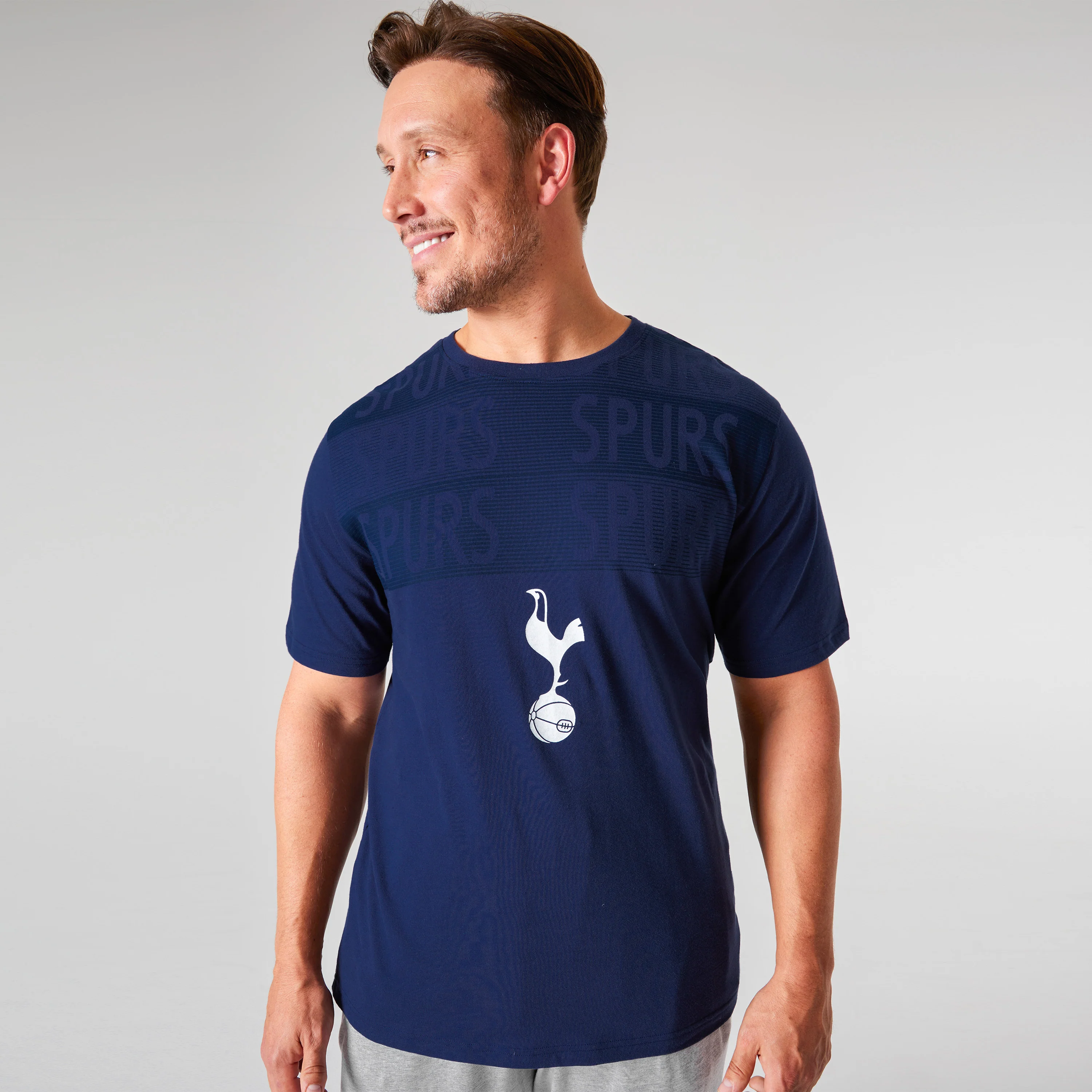 Tottenham Hotspur FC Mens Pyjamas Set - NAVY & GRAY - Image 5