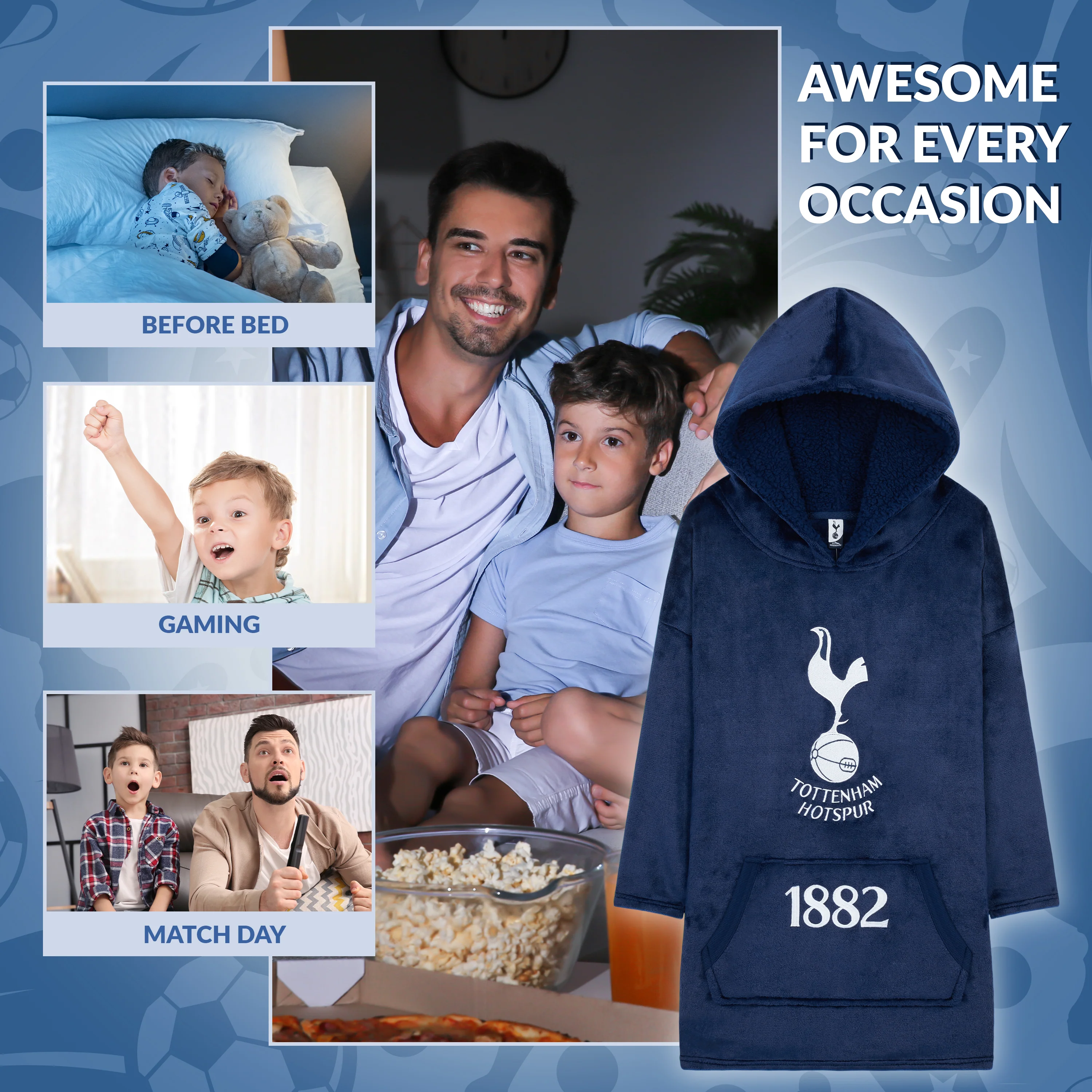 Tottenham Hotspur Hoodie - Oversized Hoodie Blanket for Boys - Image 5