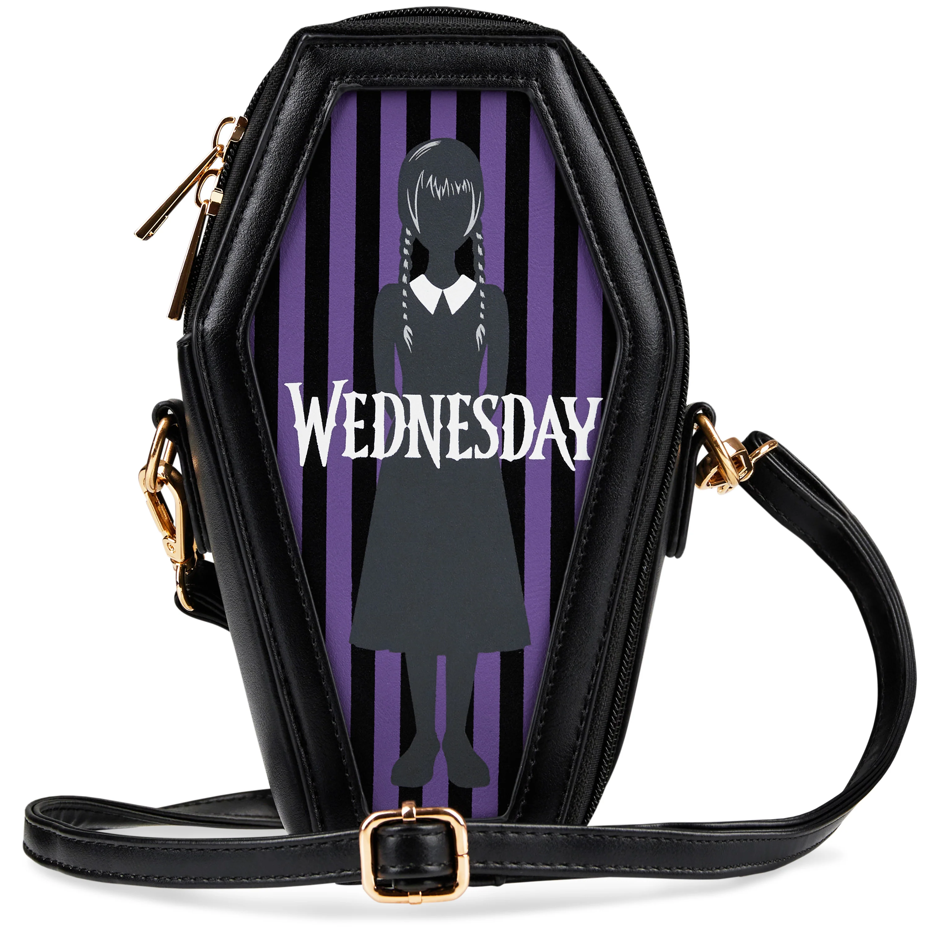 Wednesday Cross Body Bag for Girls Teens Shoulder Handbag Coffin Removable Strap
