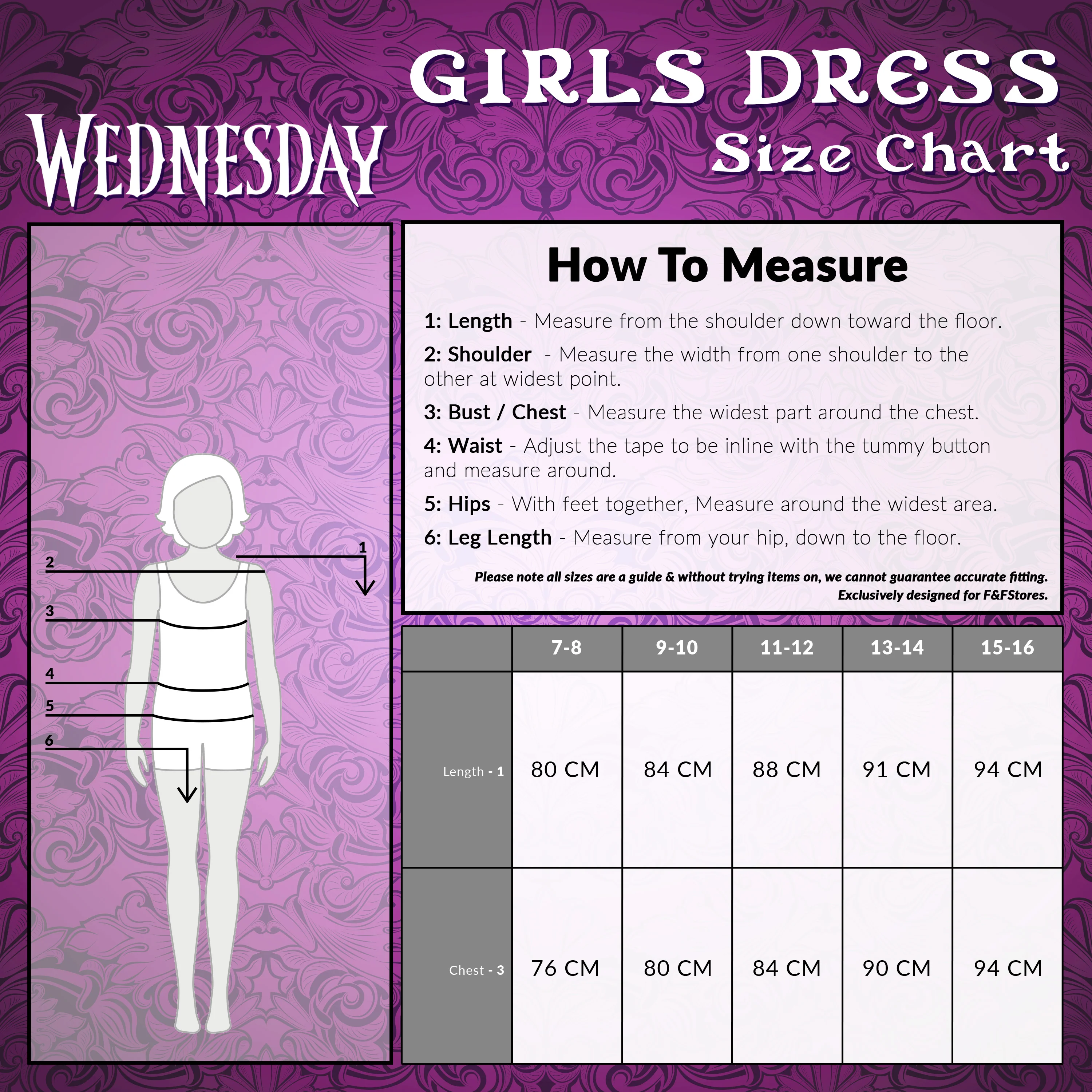 Wednesday Girls Dress with Long Sleeves - Image 6