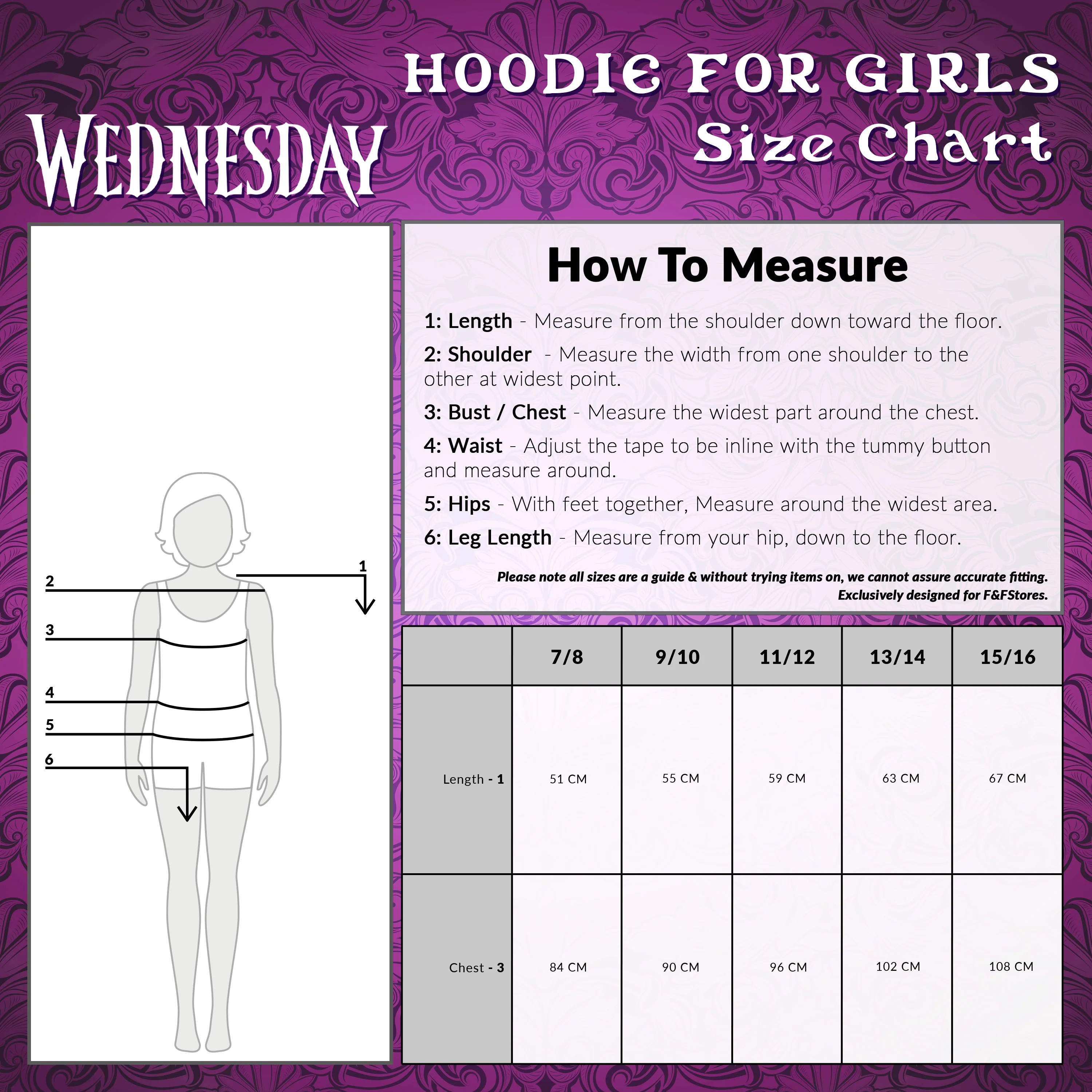 Wednesday Girls Hoodie - Hooded Sweatshirt for Girls - Black/Hug Zone - Image 6