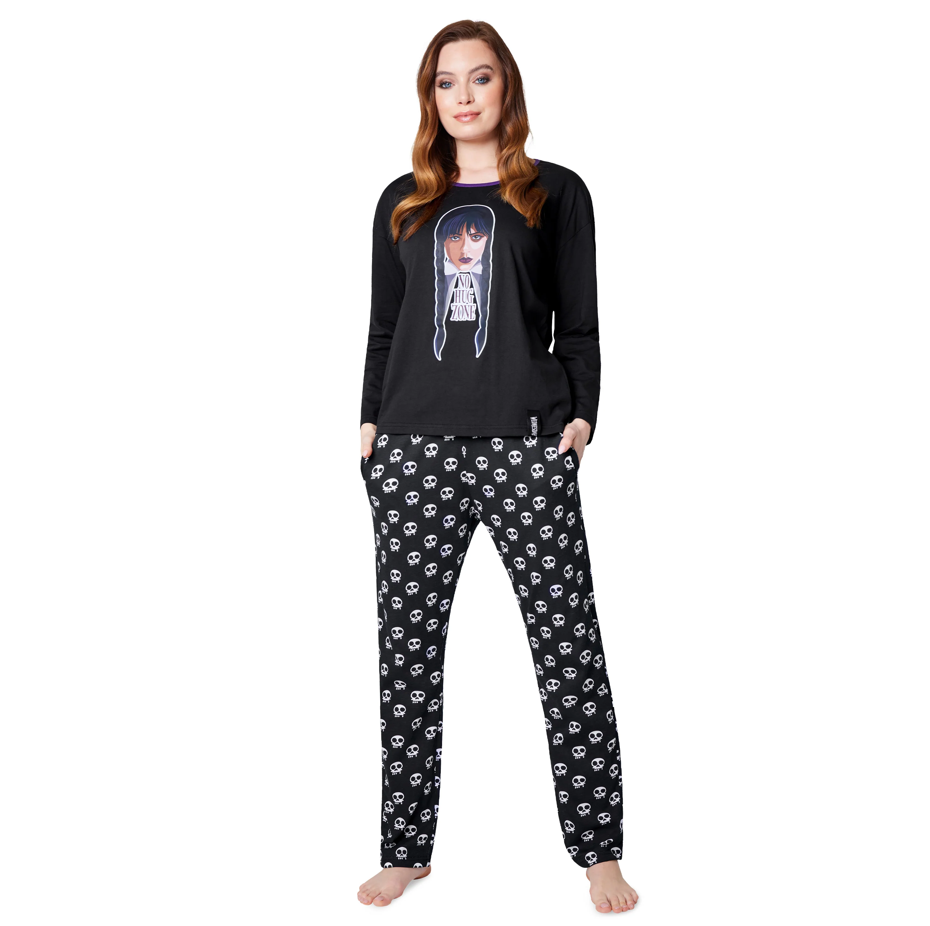Wednesday Ladies Pyjamas Set - Black/Wednesday