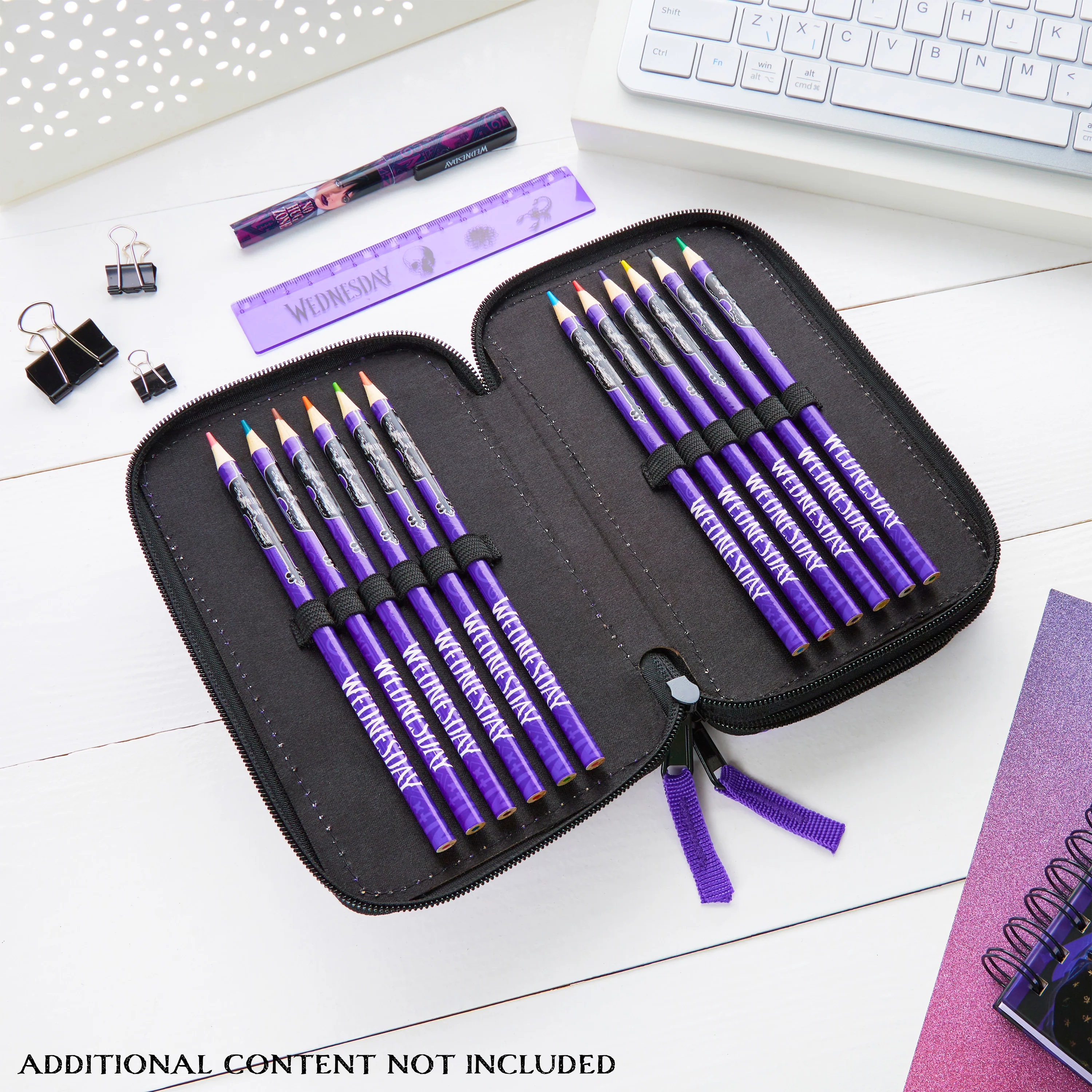Wednesday Pencil Case with Stationery for Girls - Image 2
