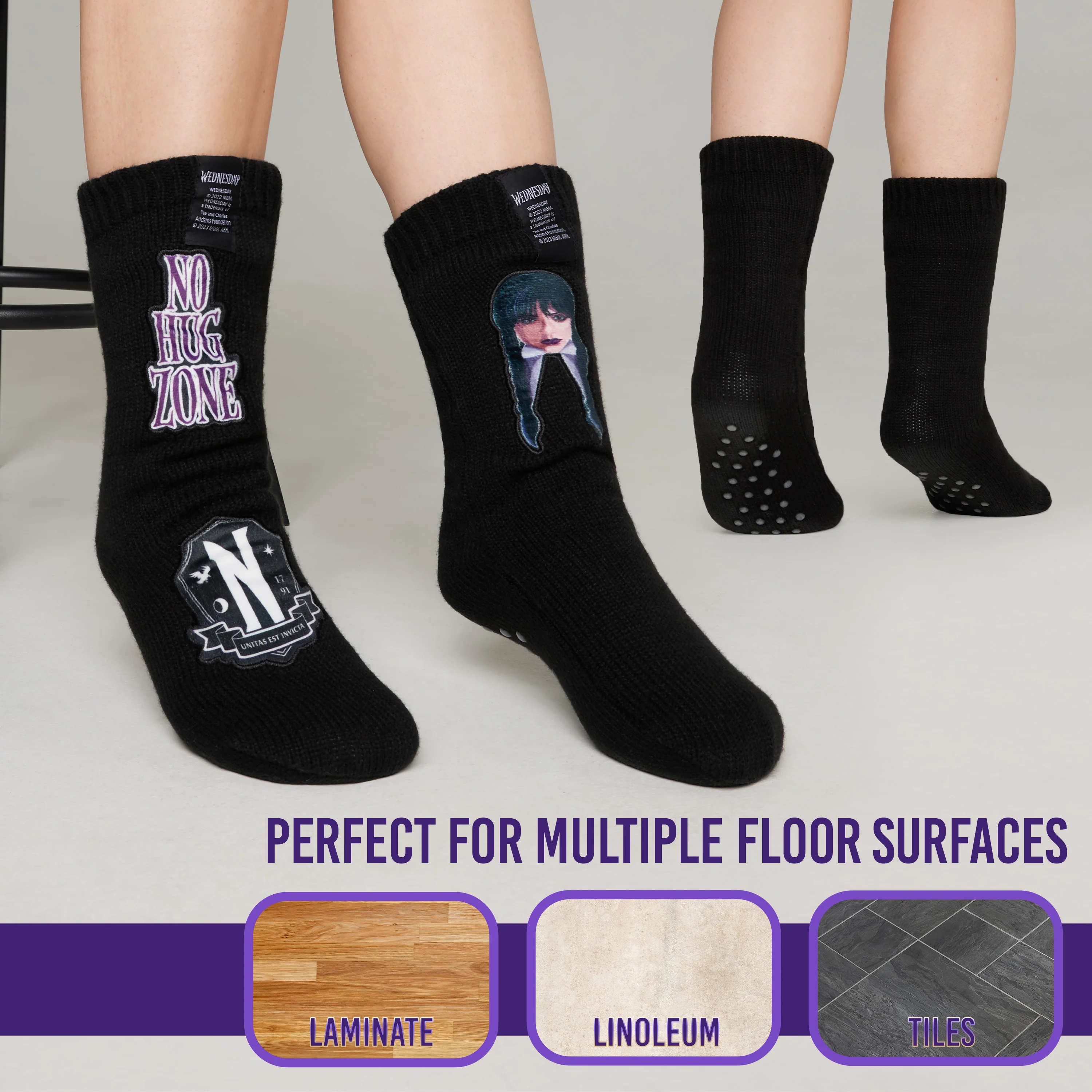 Wednesday Slipper Socks for Women and Teenagers - Image 3