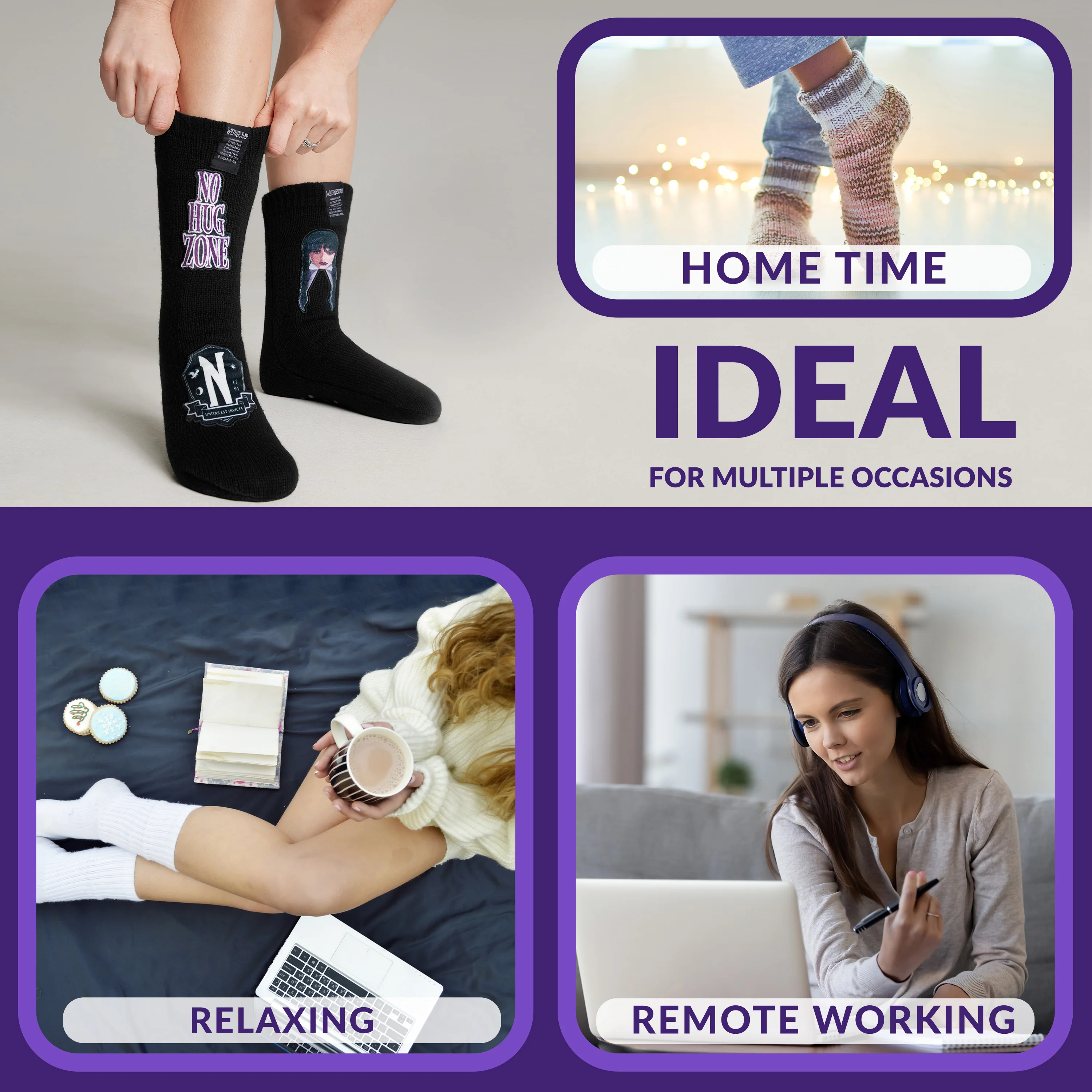 Wednesday Slipper Socks for Women and Teenagers - Image 5