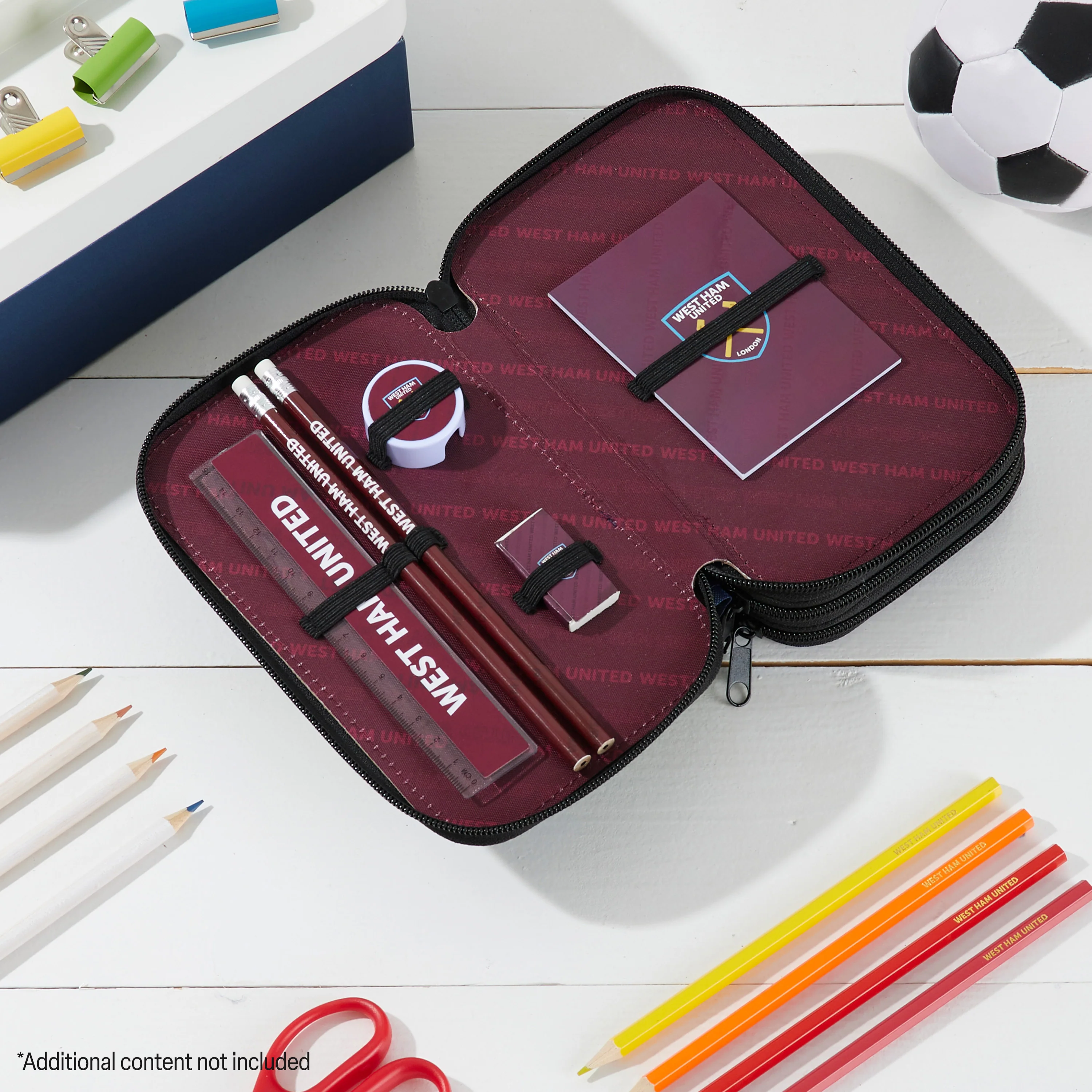 West Ham United F.C. Filled Pencil Case, Stationery Set - School Supplies - Image 2
