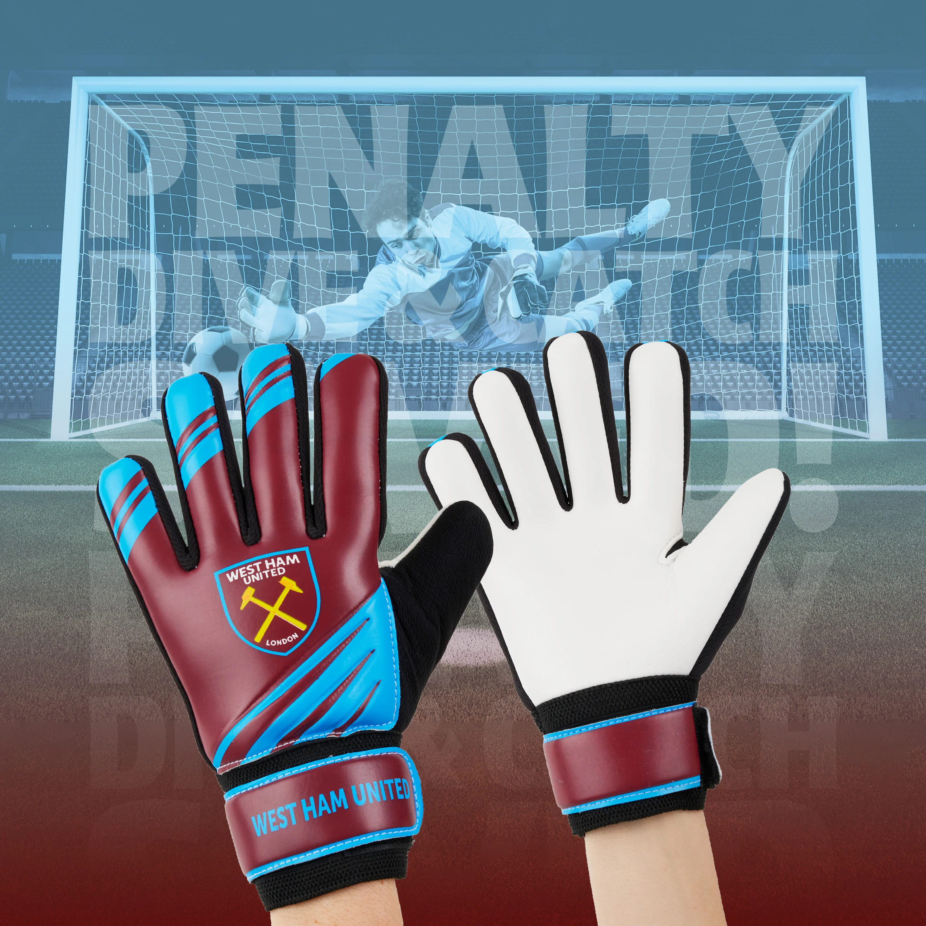 West Ham United F.C. Goalkeeper Gloves for Kids - Size 7 - Image 3