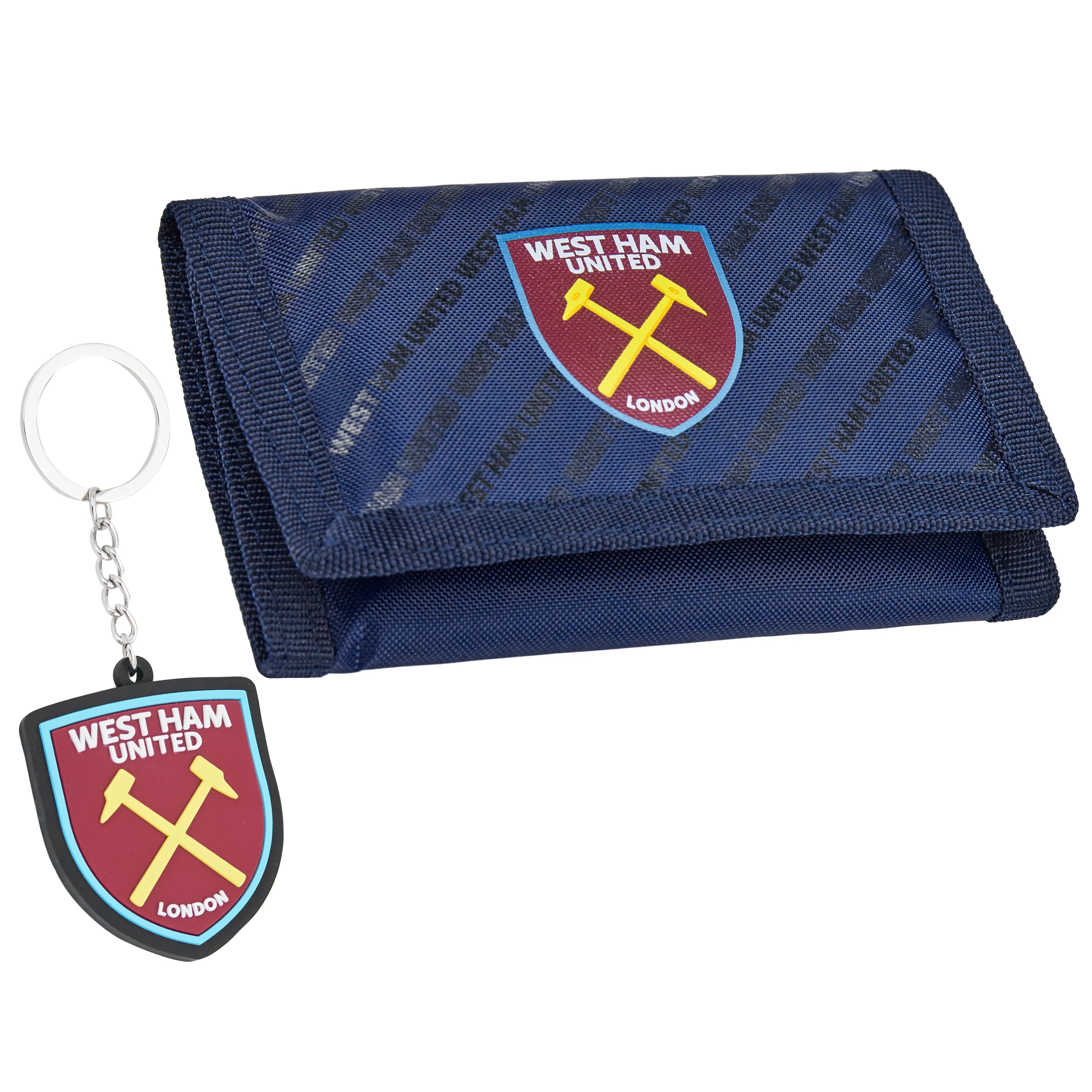West Ham United F.C. Sports Fan Trifold Wallet Accessories Set with Card Slots & Coin Pocket Supporters' Gear Football Gifts for Boys