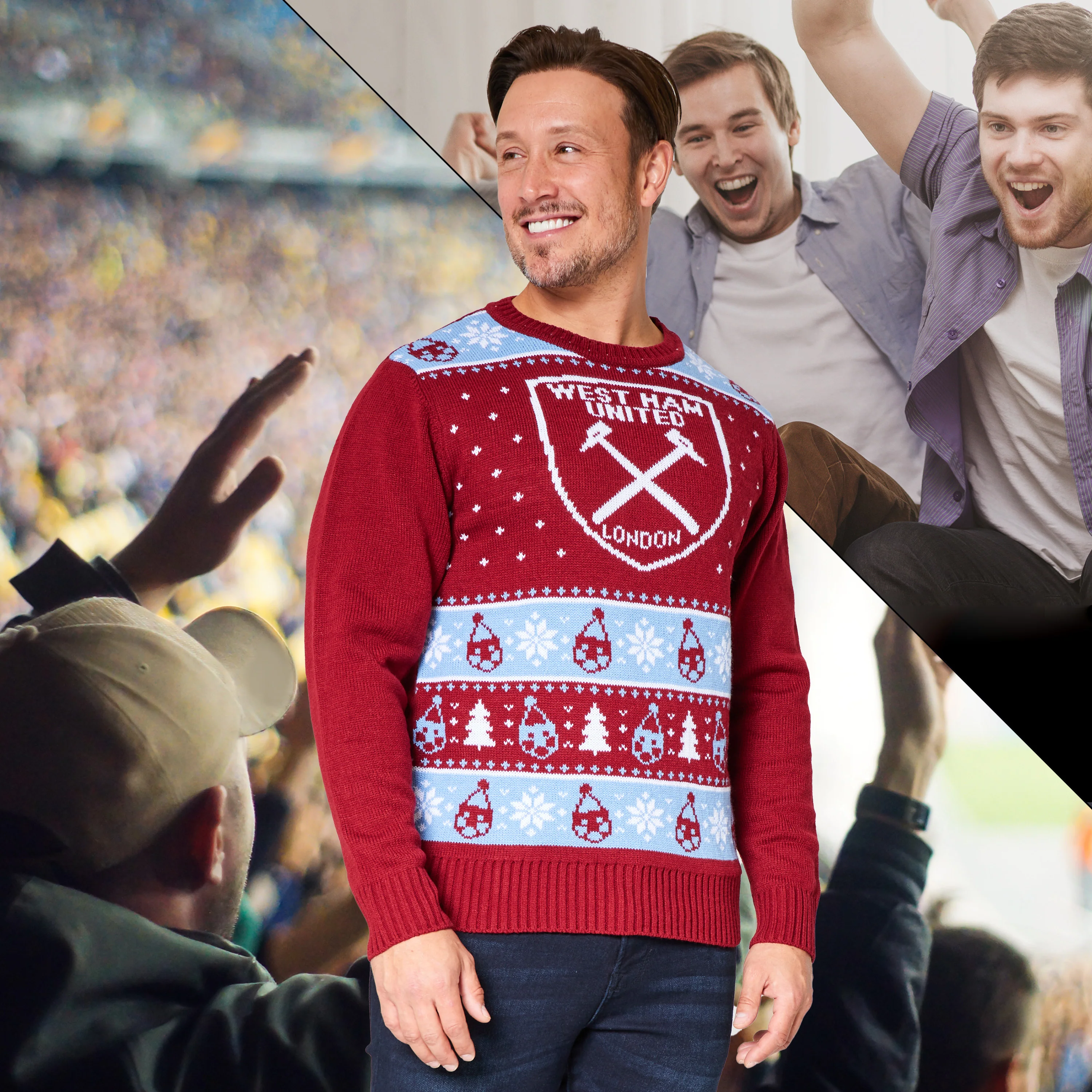 West Ham United FC Christmas Jumpers for Men - Image 3