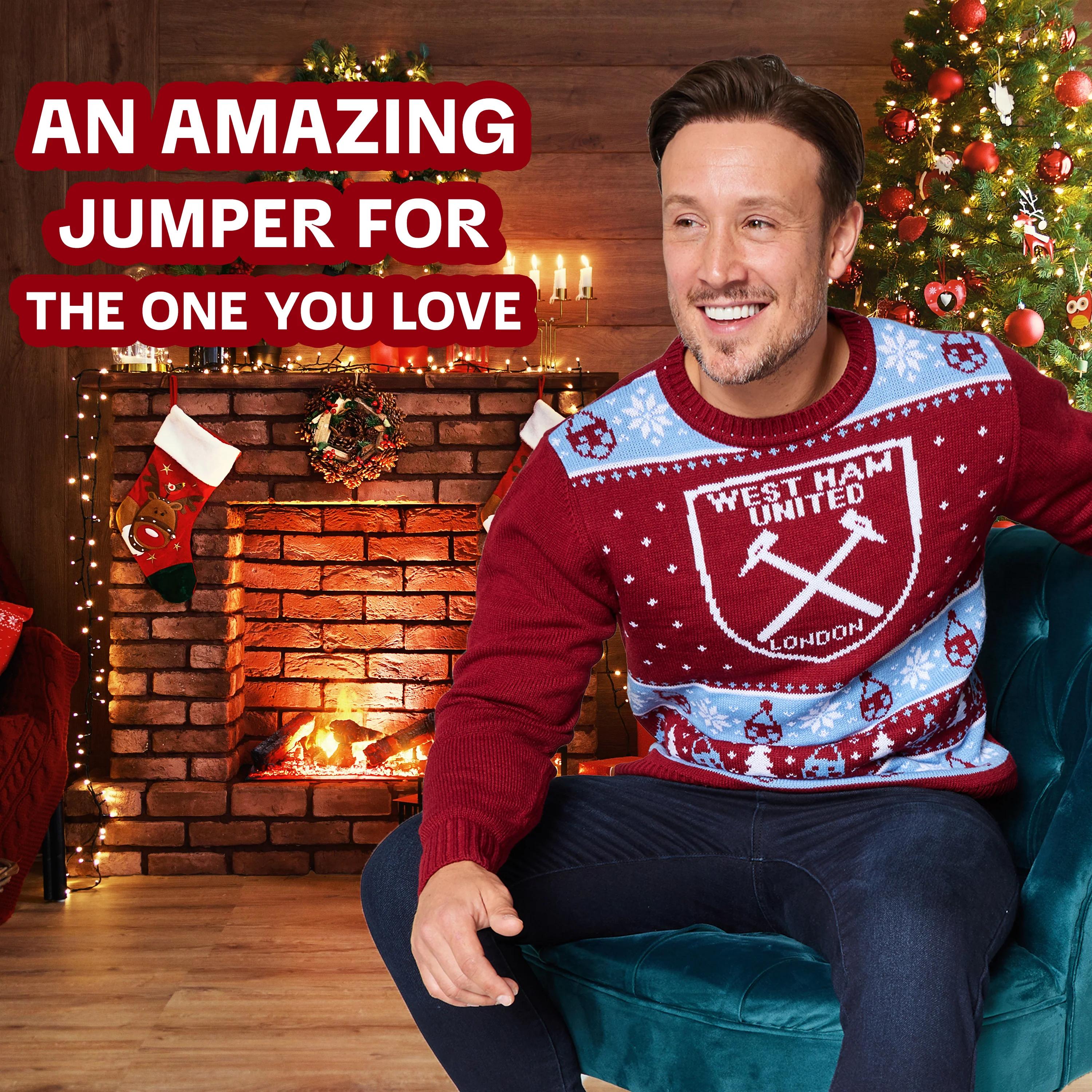 West Ham United FC Christmas Jumpers for Men - Image 4