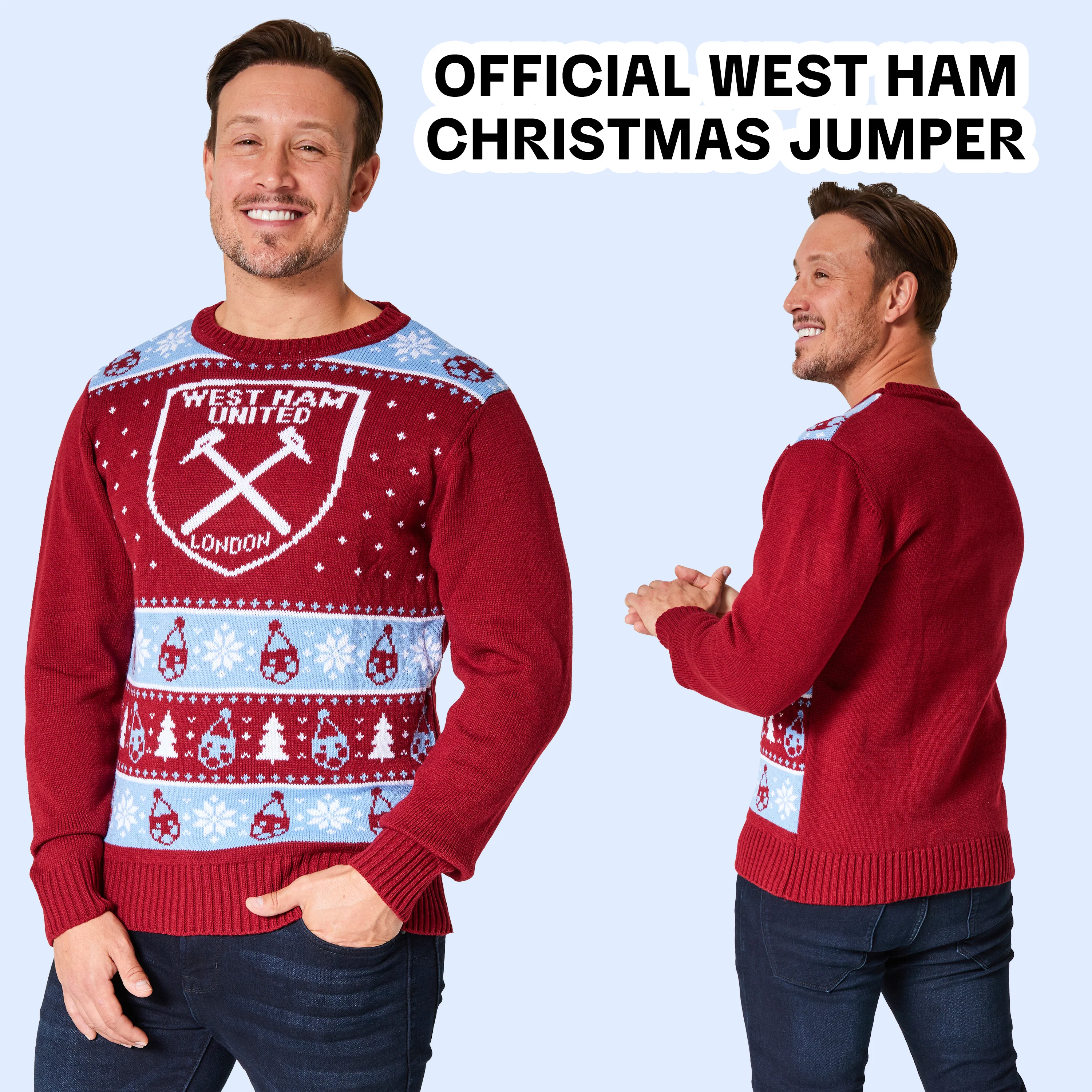 West Ham United FC Christmas Jumpers for Men - Image 5