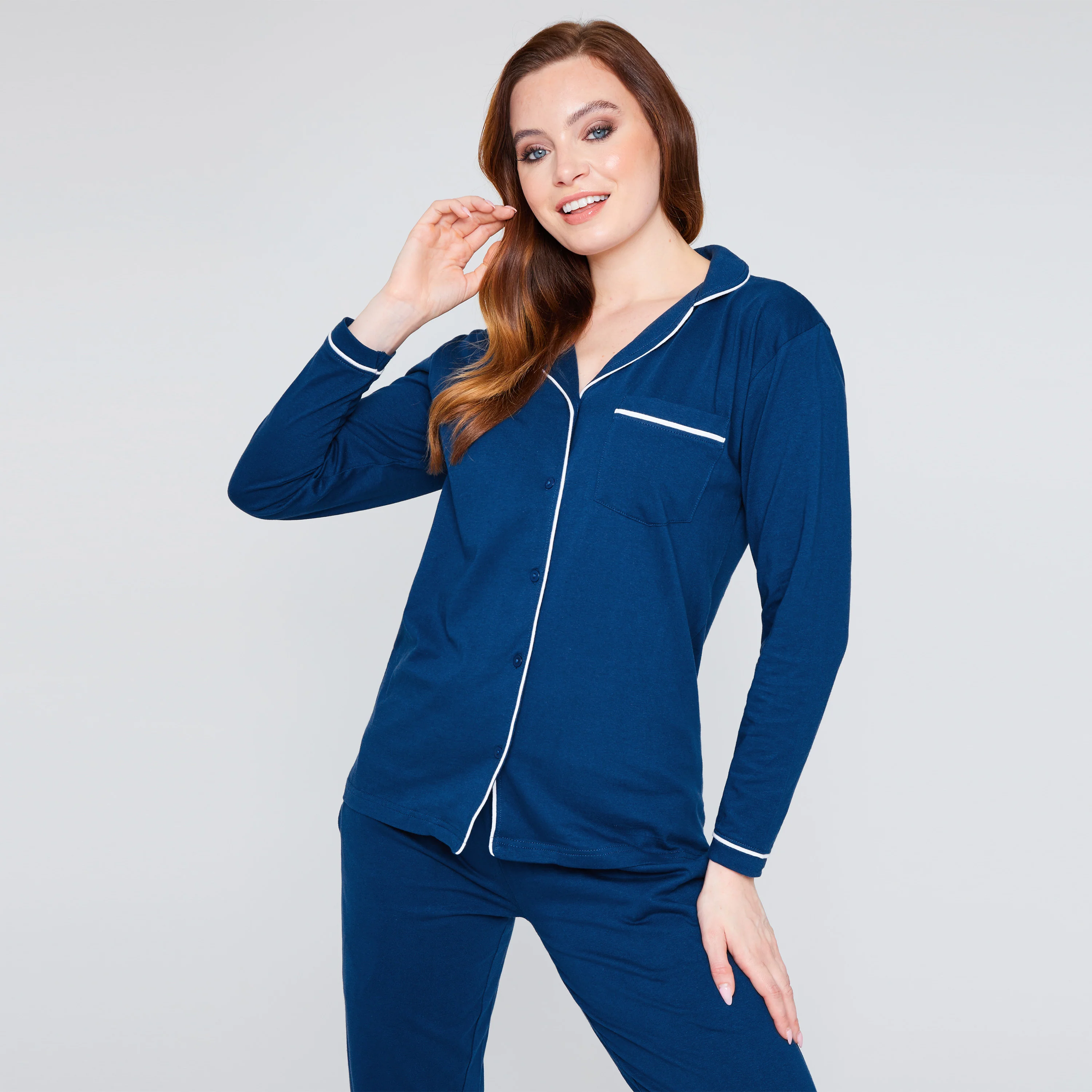 Womens Pyjamas Set - Classic Button Down Nightwear - Image 11