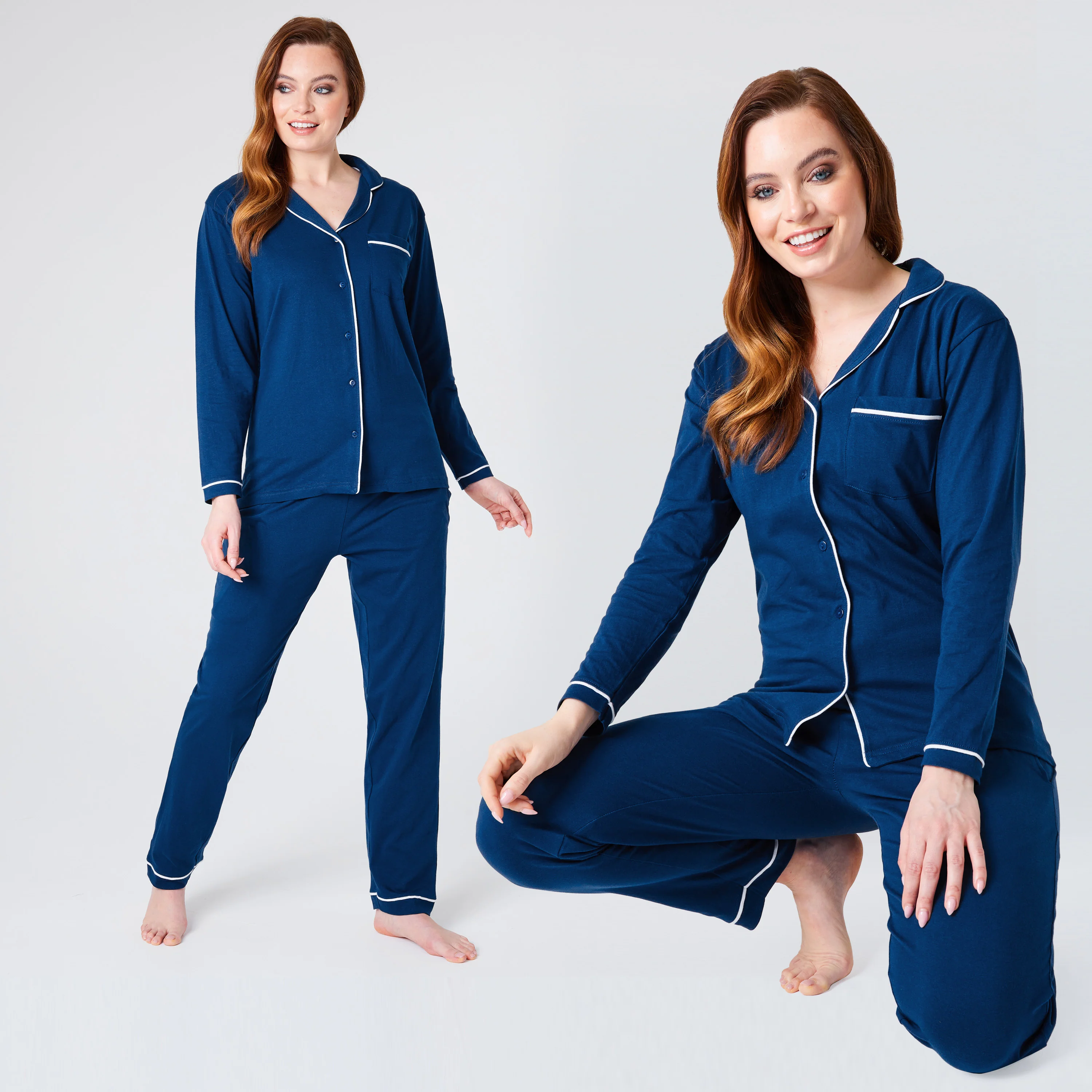 Womens Pyjamas Set - Classic Button Down Nightwear - Image 12