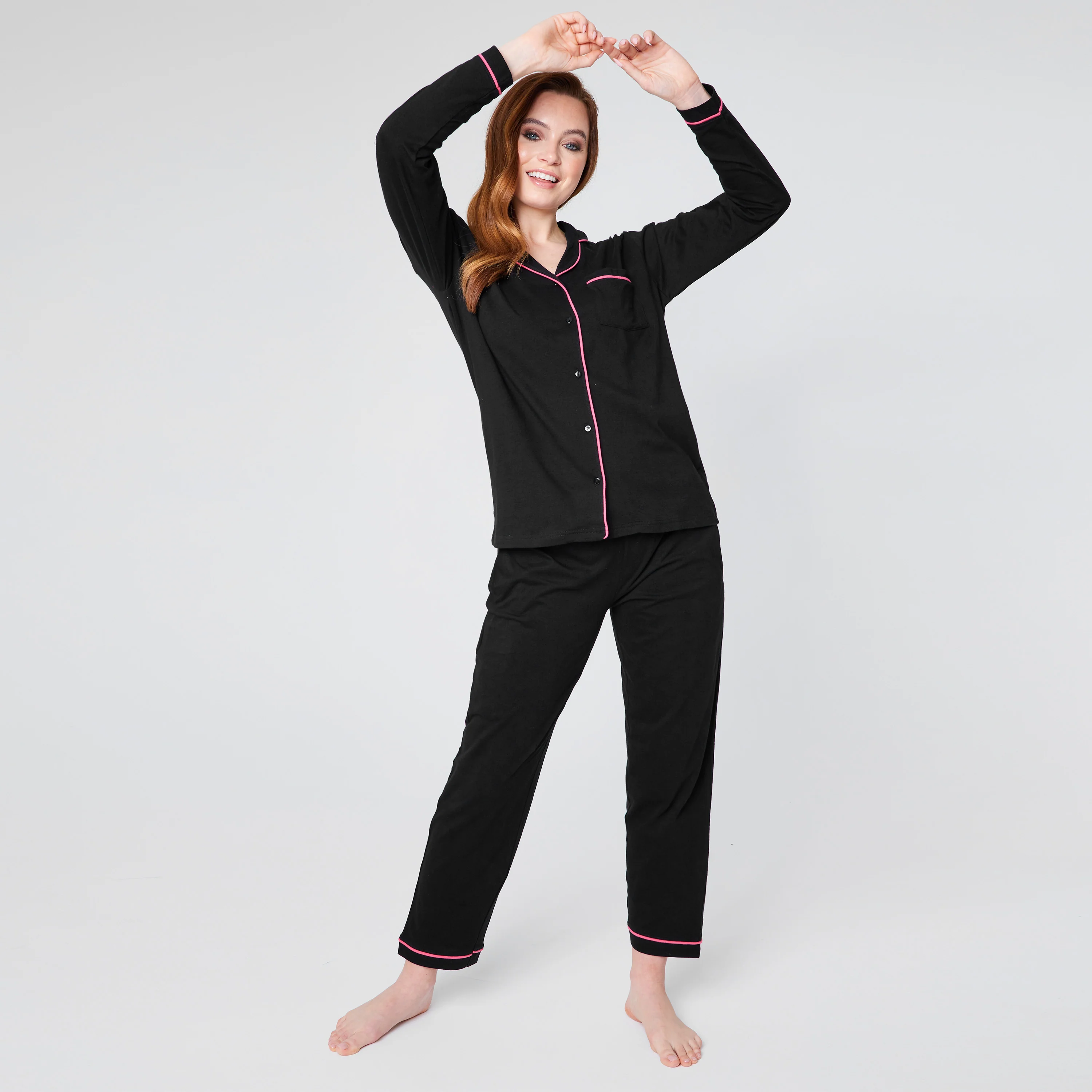 Womens Pyjamas Set - Classic Button Down Nightwear - Image 16