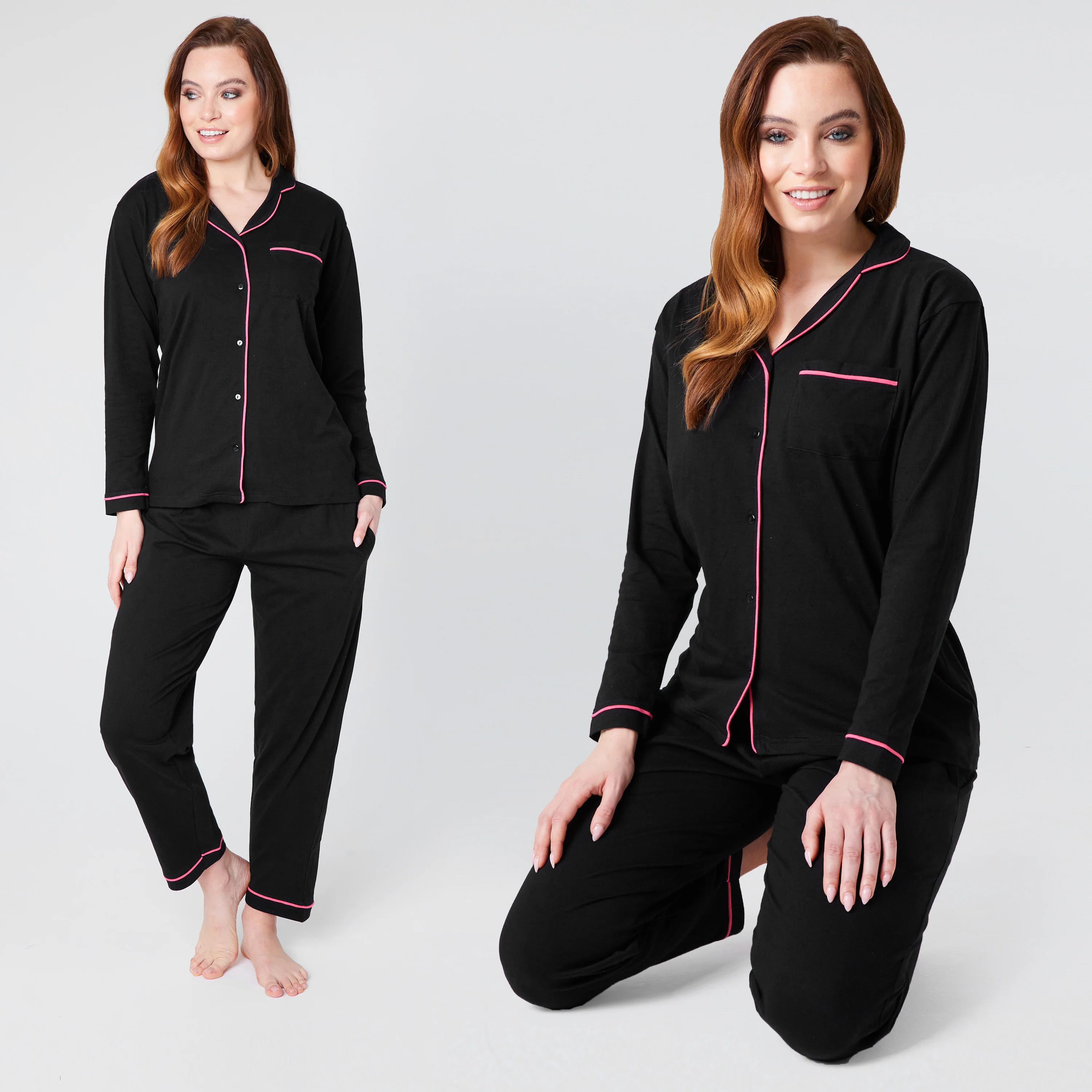 Womens Pyjamas Set - Classic Button Down Nightwear - Image 18