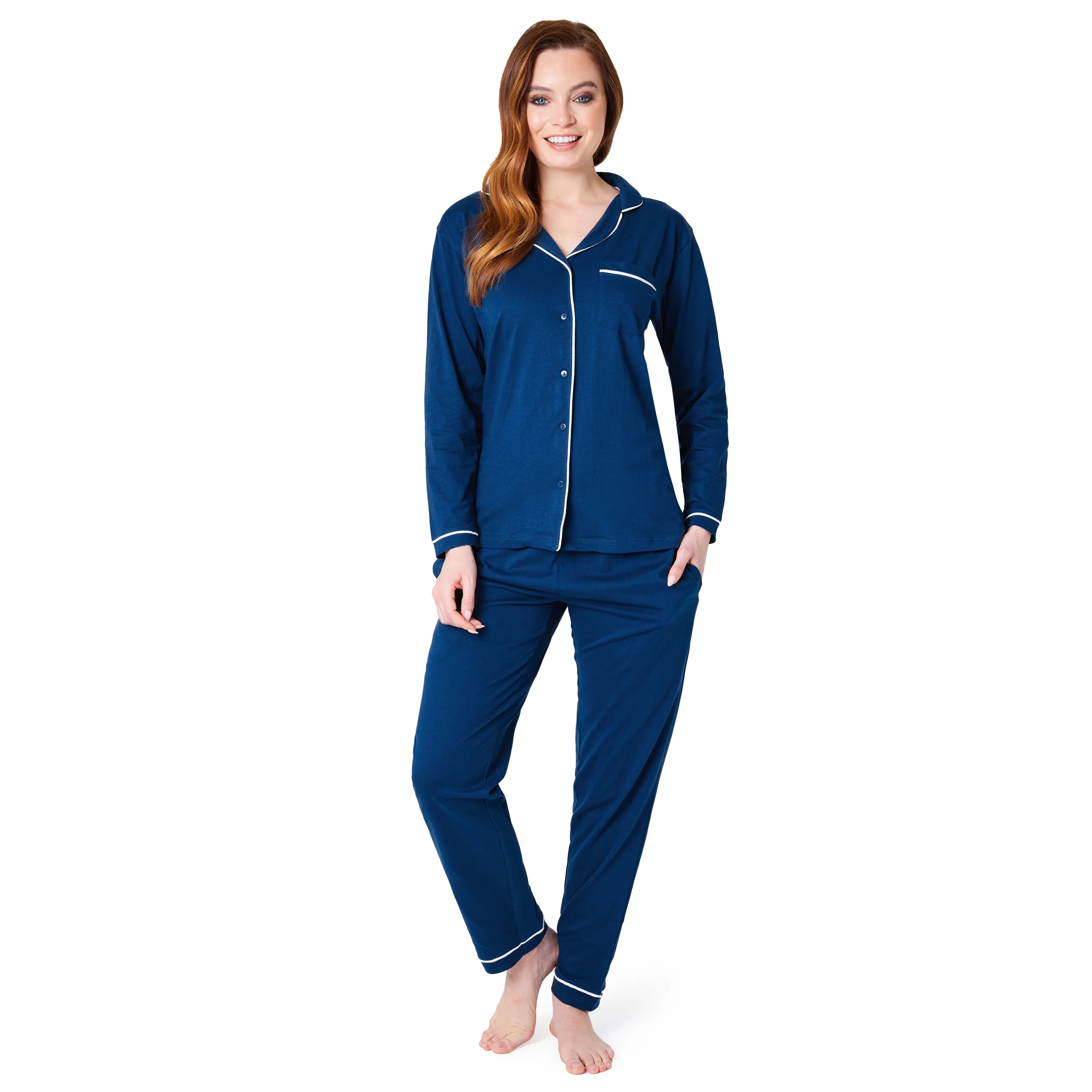 Womens Pyjamas Set - Classic Button Down Nightwear - Image 8
