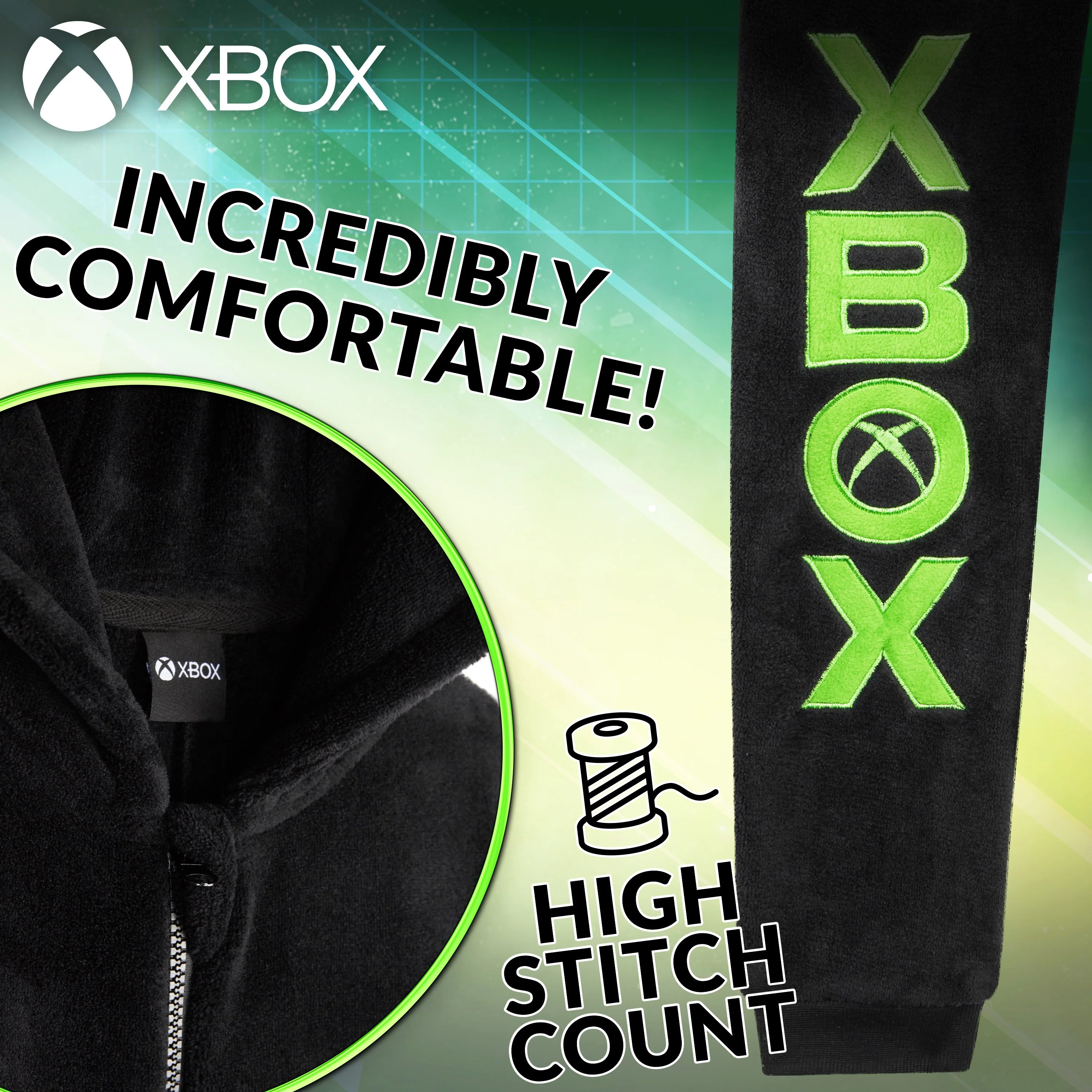 Xbox Onesies For Boys, Kids Fluffy Pyjamas, Gaming Merchandise, Gamer Gifts - Image 4